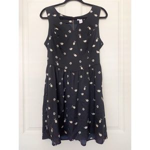 bar III black ivory bunny print sleeveless dress